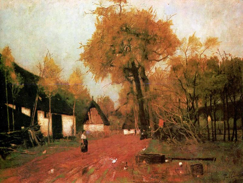Laszlo Paal Street of Berzova oil painting picture